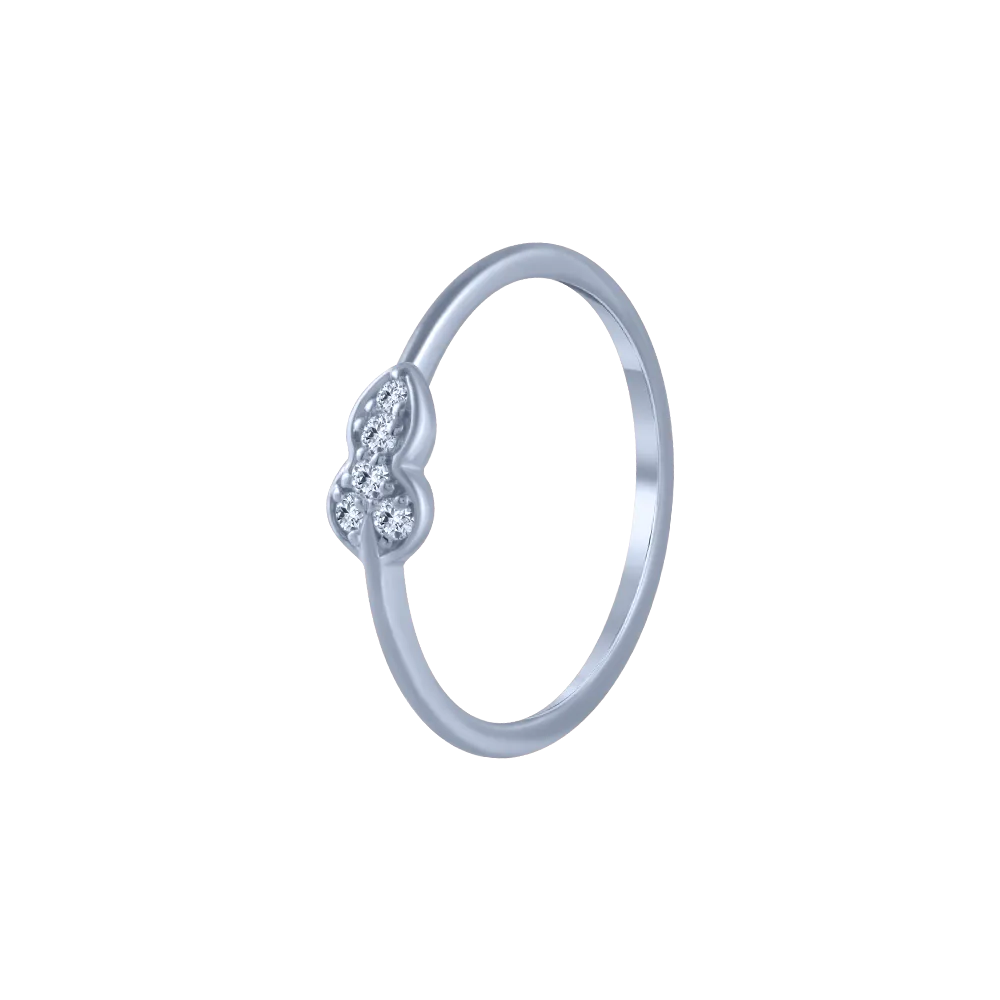18KT (750) White Gold And Diamond Ring For Women