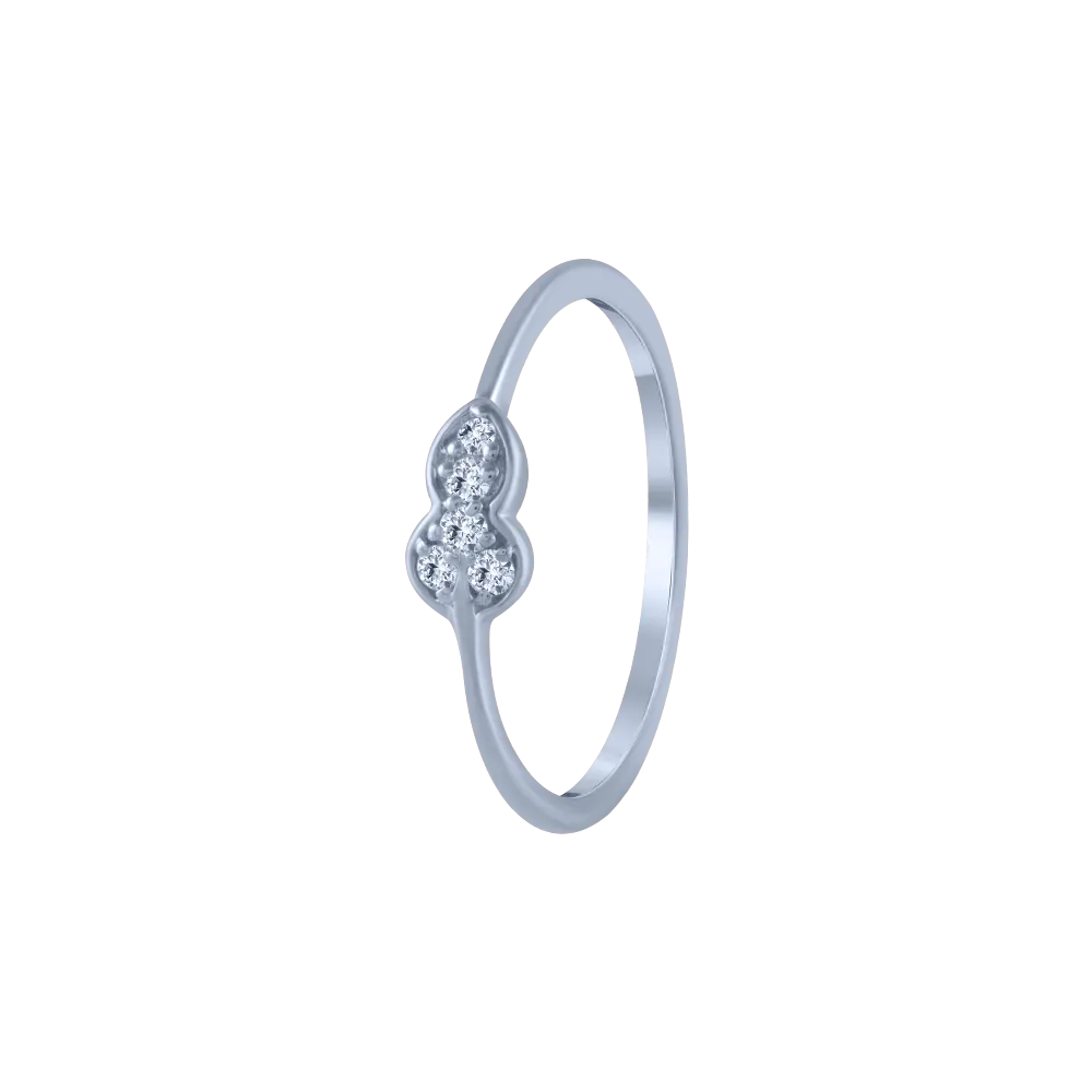 18KT (750) White Gold And Diamond Ring For Women