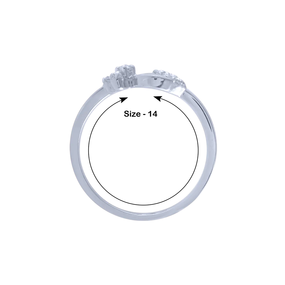 18KT (750) White Gold And Diamond Ring For Women