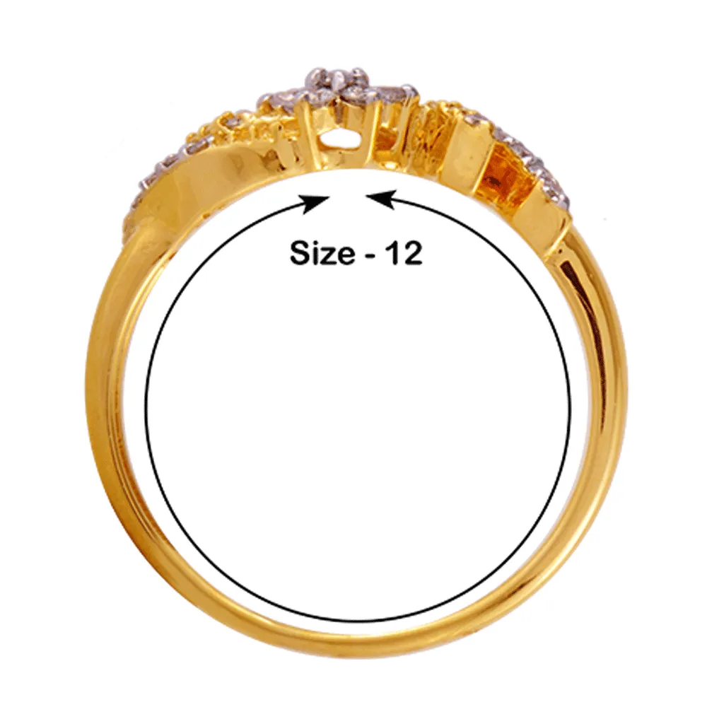 18KT (750) Yellow Gold And Diamond Ring For Women