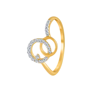 18KT (750) Yellow Gold And Diamond Ring For Women