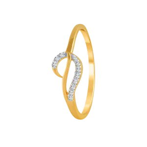 18KT (750) Yellow Gold And Diamond Ring For Women
