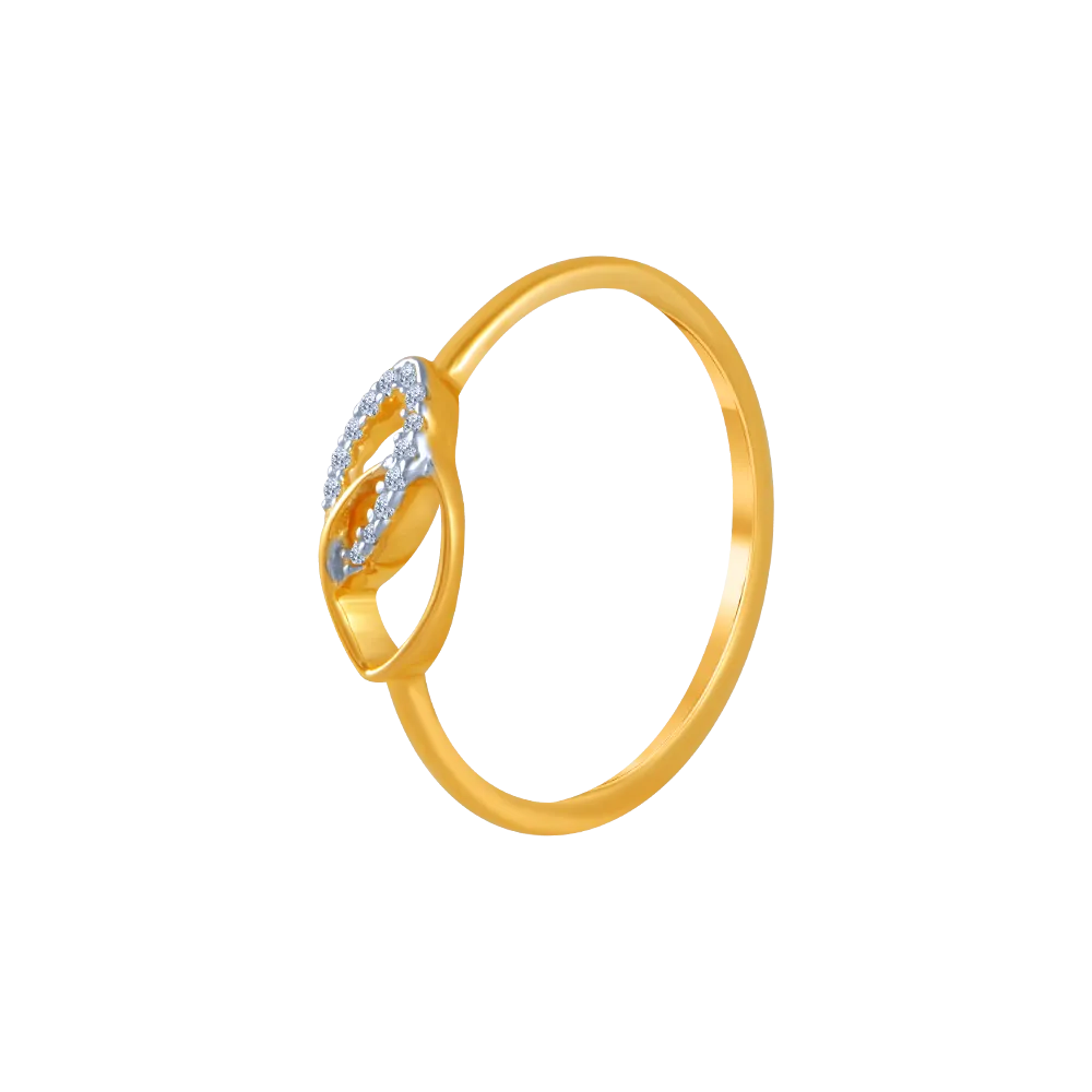 18KT (750) Yellow Gold And Diamond Ring For Women