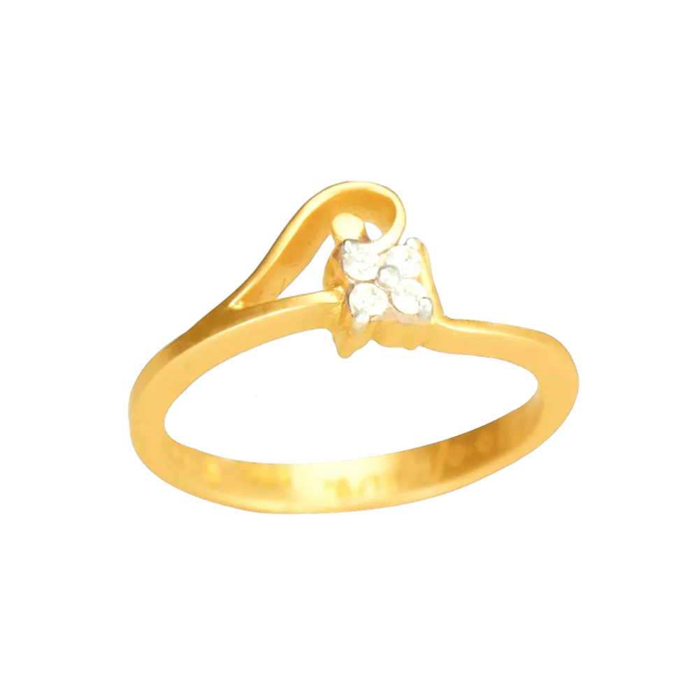 18KT (750) Yellow Gold And Diamond Ring For Women