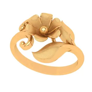22k Floral Themed Gold Rings Design For Women