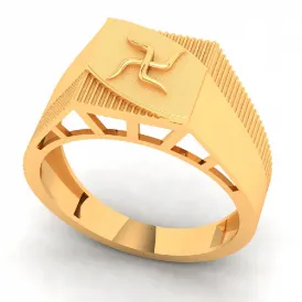 22k Gold Ring With Swastik Symbol From Mugdhaa Collection