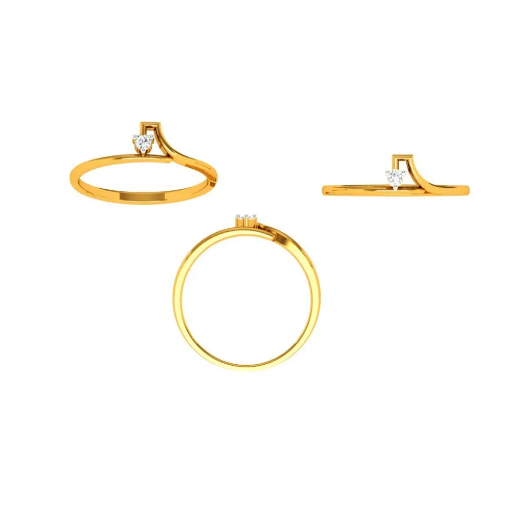 22KT (916) Yellow Gold Ring For Woman