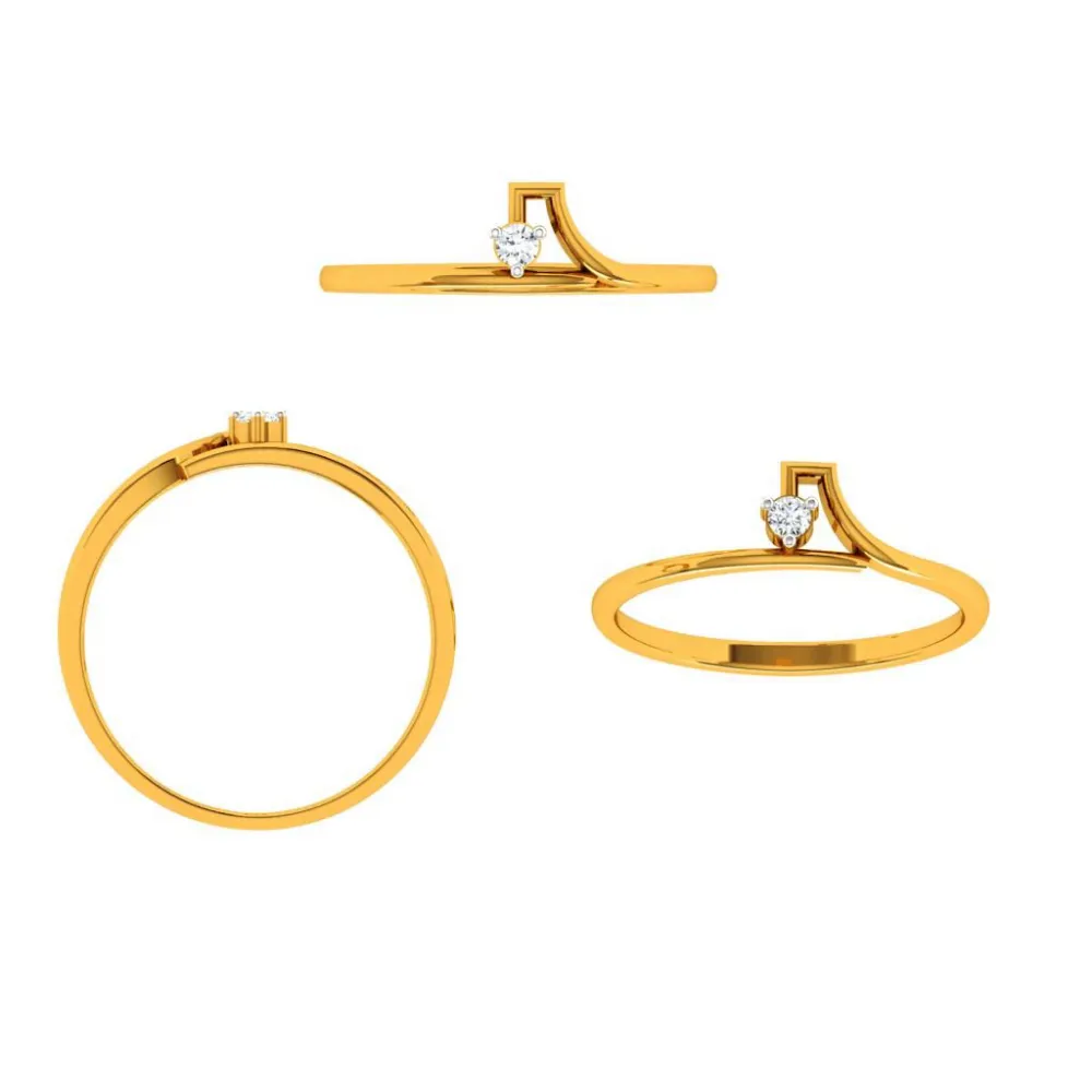 22KT (916) Yellow Gold Ring For Woman