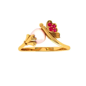 22KT (916) Yellow Gold Ring For Women