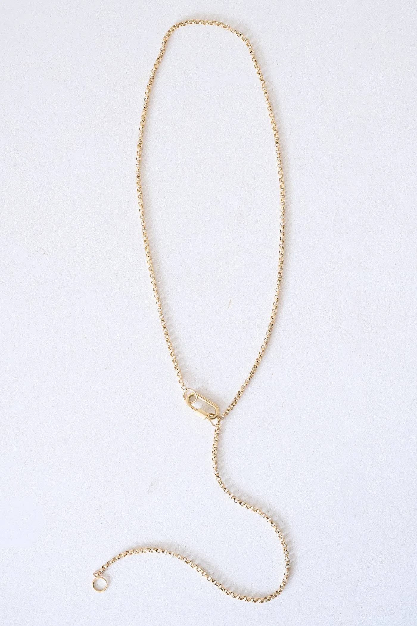 3-Loop Rolo Chain Necklace, Yellow Gold