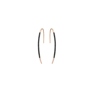925 Silver earrings with 18k rose gold plating and black zirconium oxide