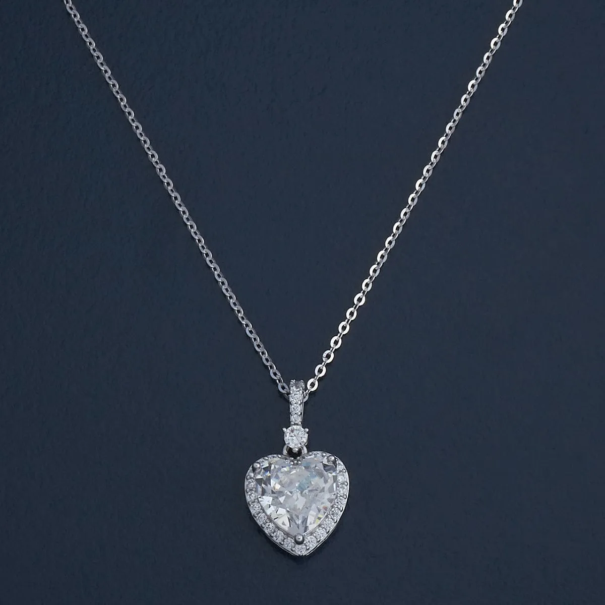 92.5 Silver Pendant with Chain and Earring Set 180980