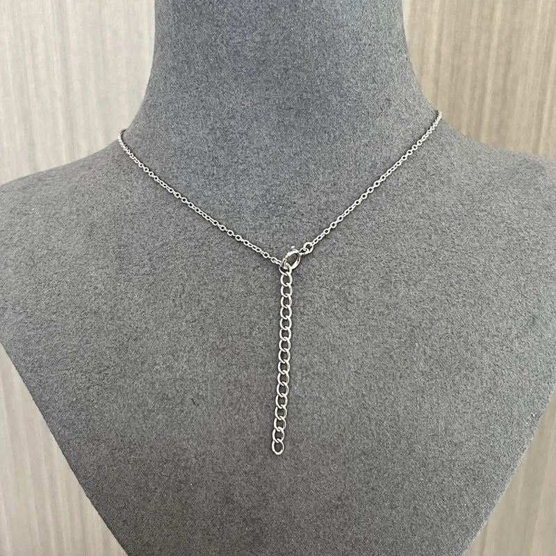 925 Sterling Silver Daisy Pendant Necklace Adjustable Chain