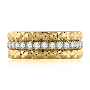 A. Jaffe 14k Quilted Eternity Ring with Diamonds