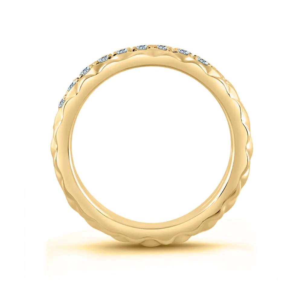 A. Jaffe 14k Quilted Eternity Ring with Diamonds