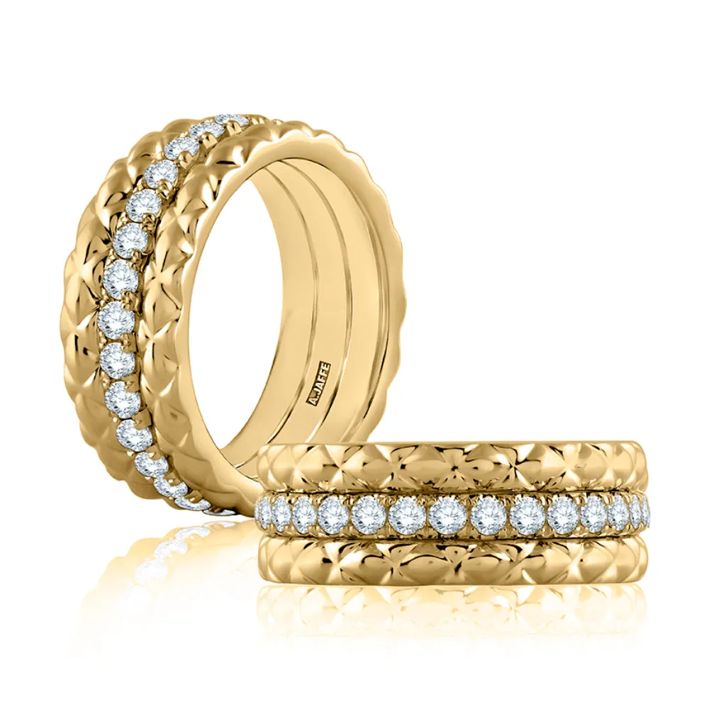A. Jaffe 14k Quilted Eternity Ring with Diamonds