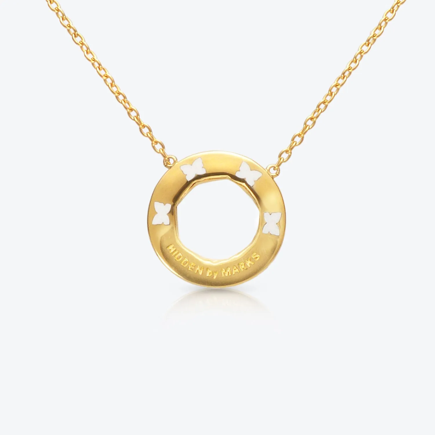 A. Sun Halo Aura 18K Gold Necklace w. Lab-Grown Diamond Pav??