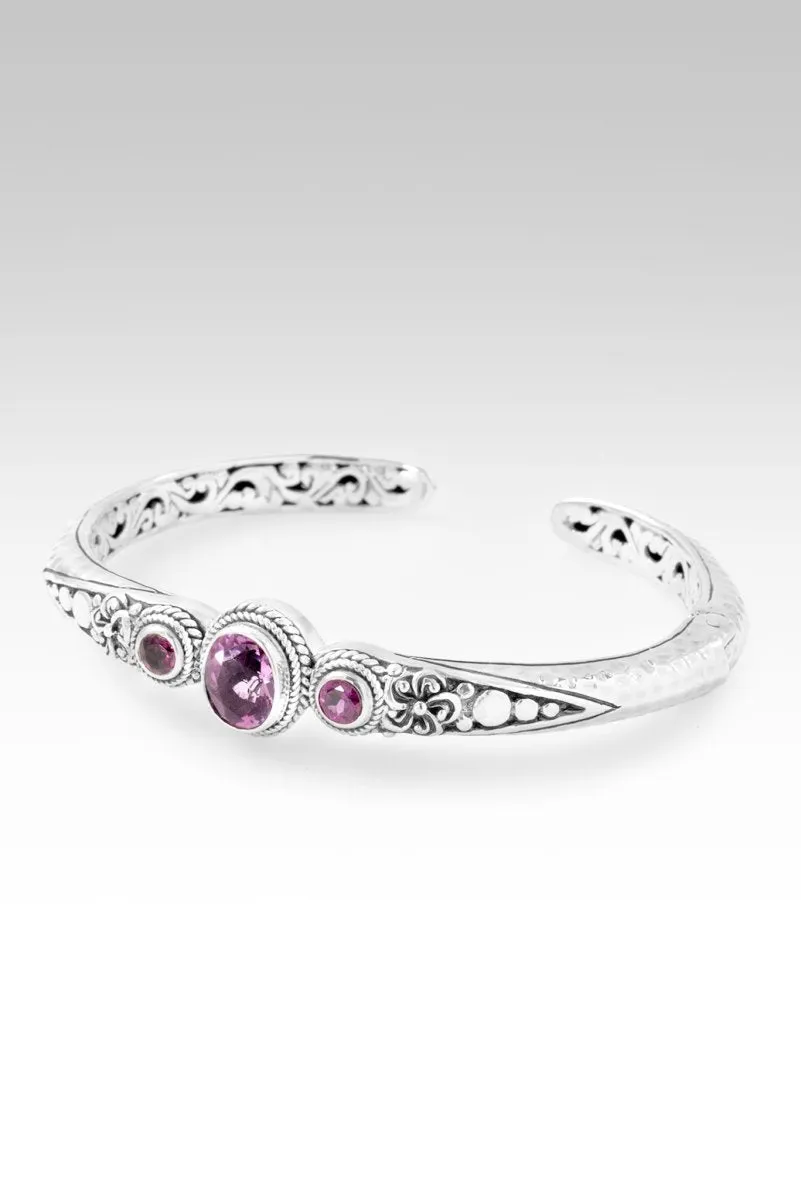 Admiration Cuff? in Pink Fluorite & Rhodolite Garnet