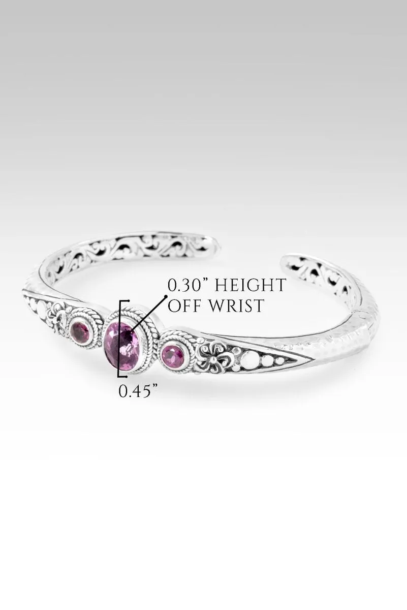 Admiration Cuff? in Pink Fluorite & Rhodolite Garnet