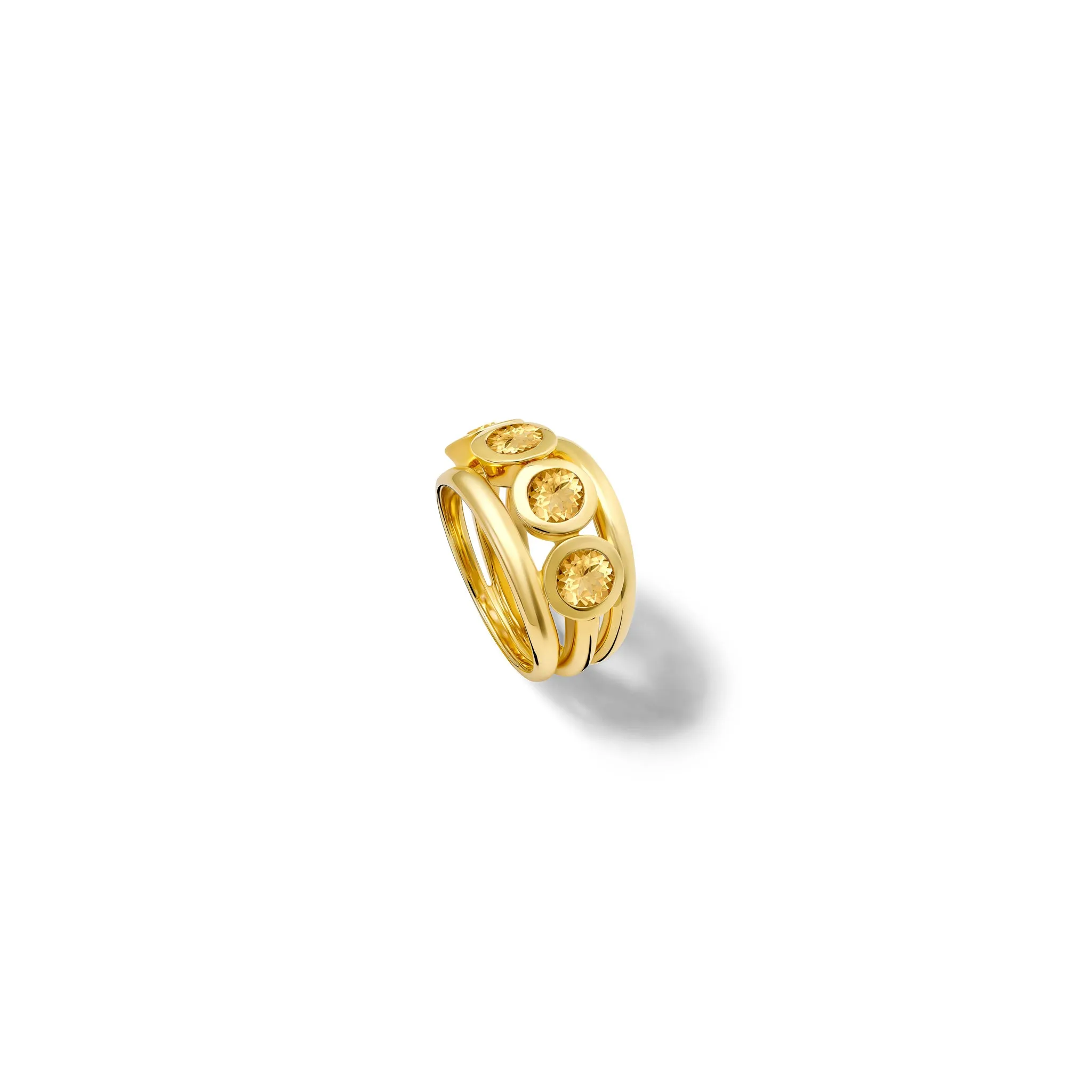 Aeneus Classic Ring Yellow Gold - Citrine