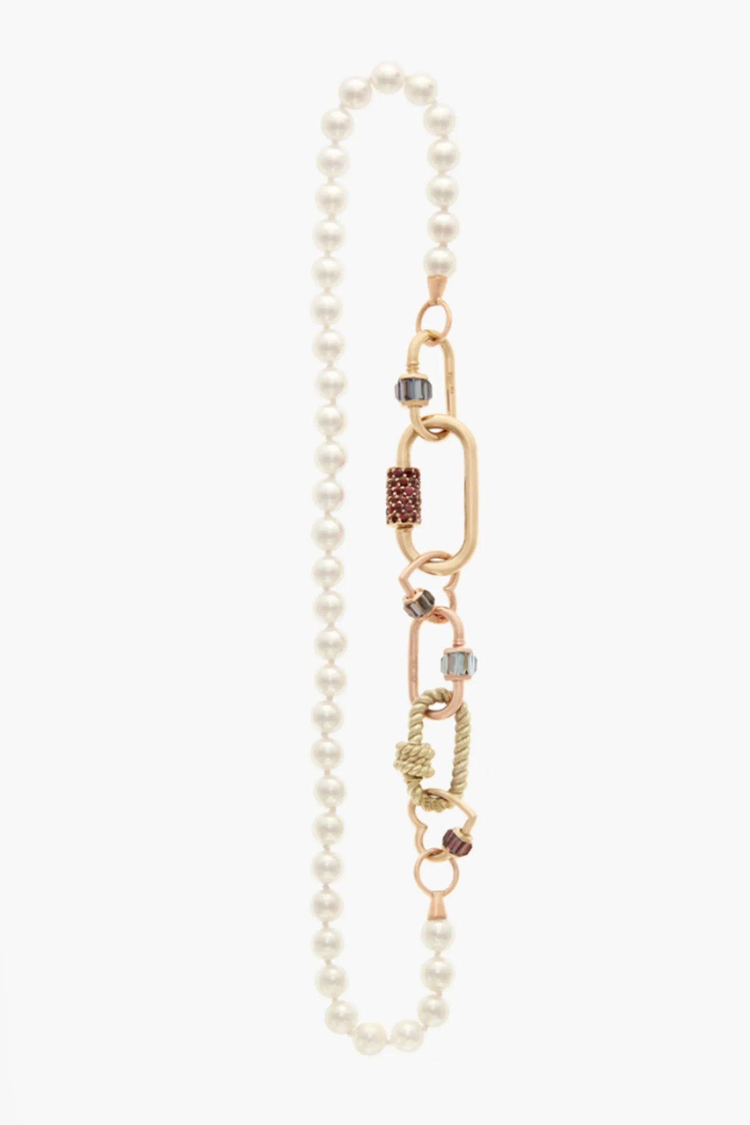 Akoya Pearl Strand, Yellow Gold Loops