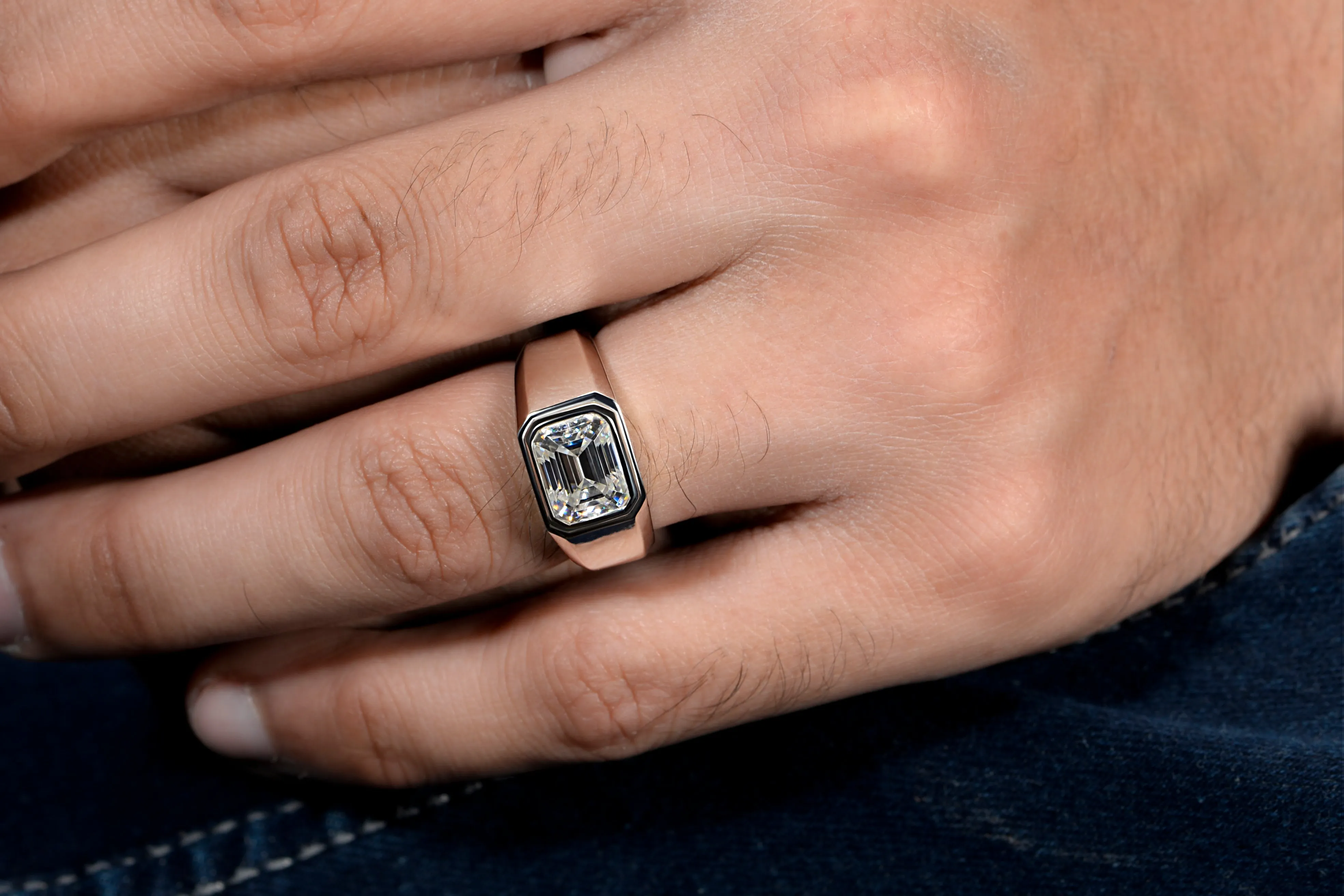 ALPHA MALE MOISSANITE EMERALD CUT