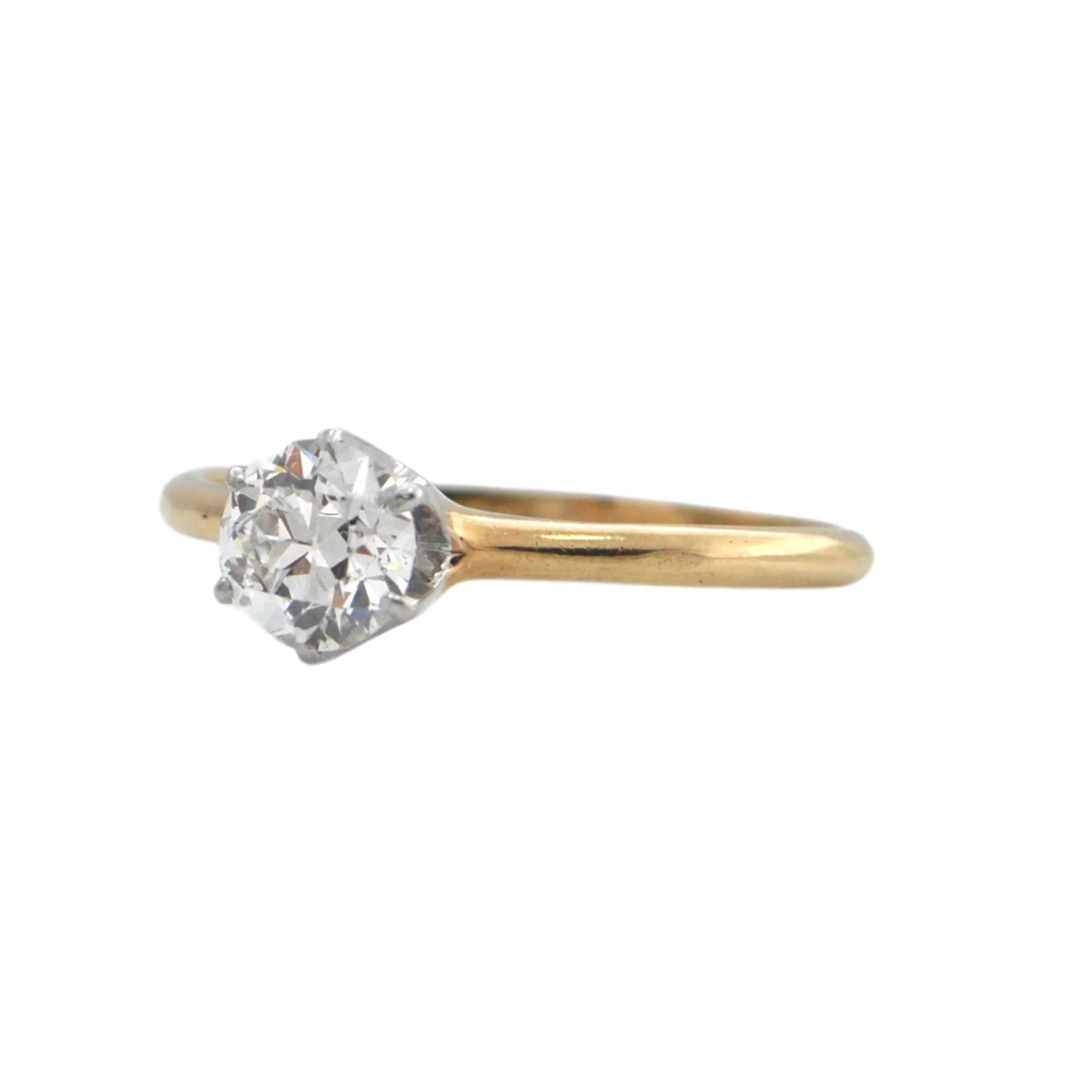 Antique Old European Cut Diamond Solitaire Ring