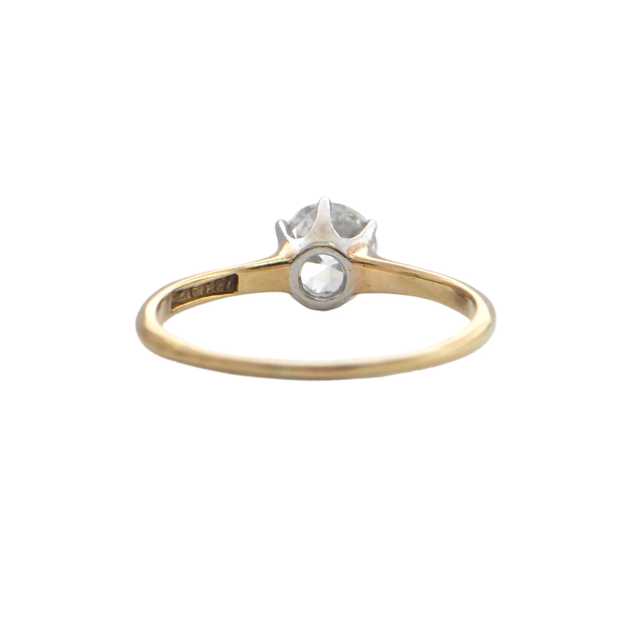 Antique Old European Cut Diamond Solitaire Ring