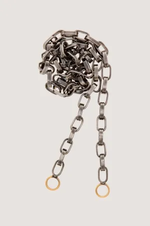 Biker Chain - 24", Blackened Silver