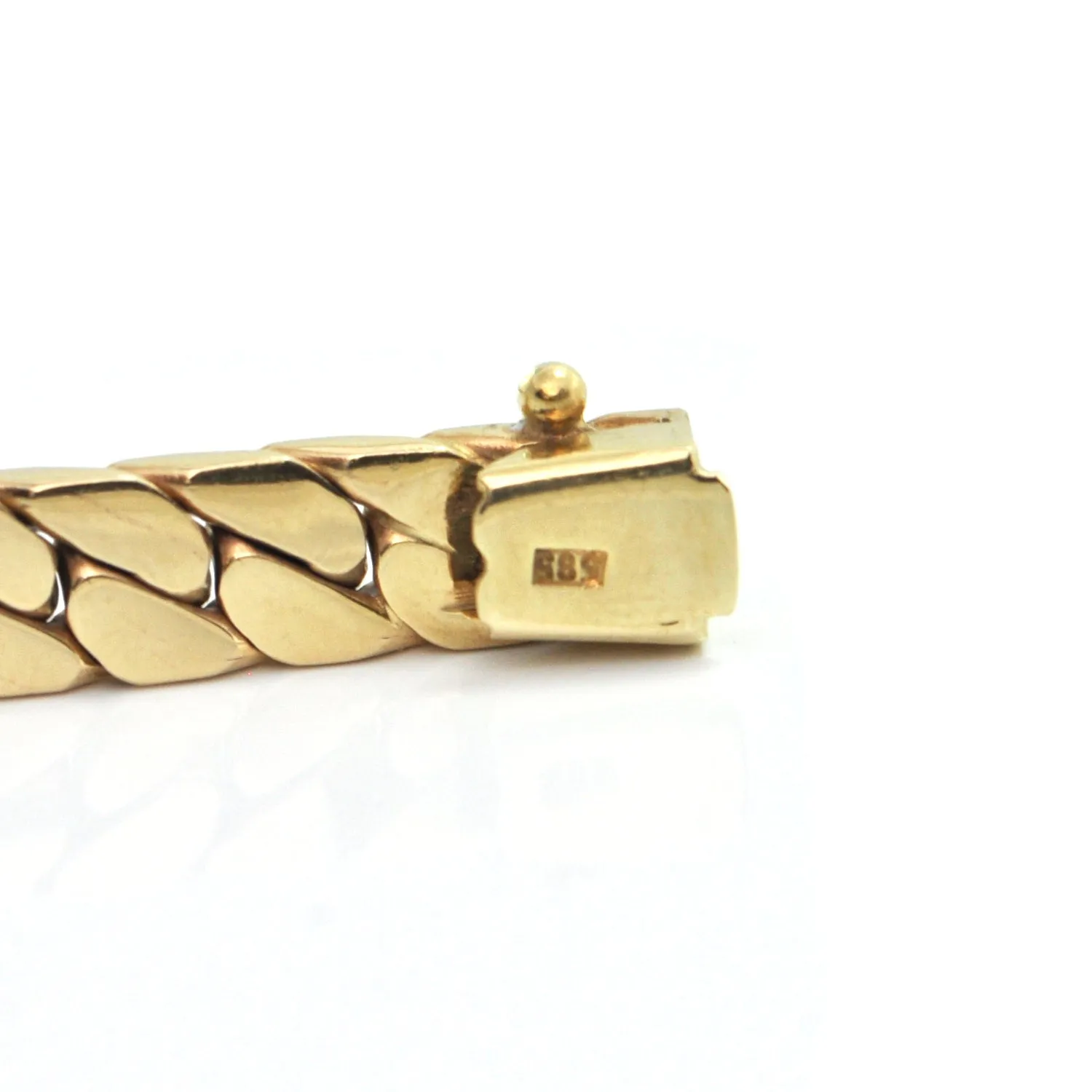 Birks 14K Yellow Gold Heavy Curb Link Collar Necklace
