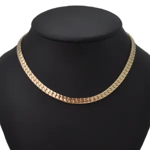 Birks 14K Yellow Gold Heavy Curb Link Collar Necklace