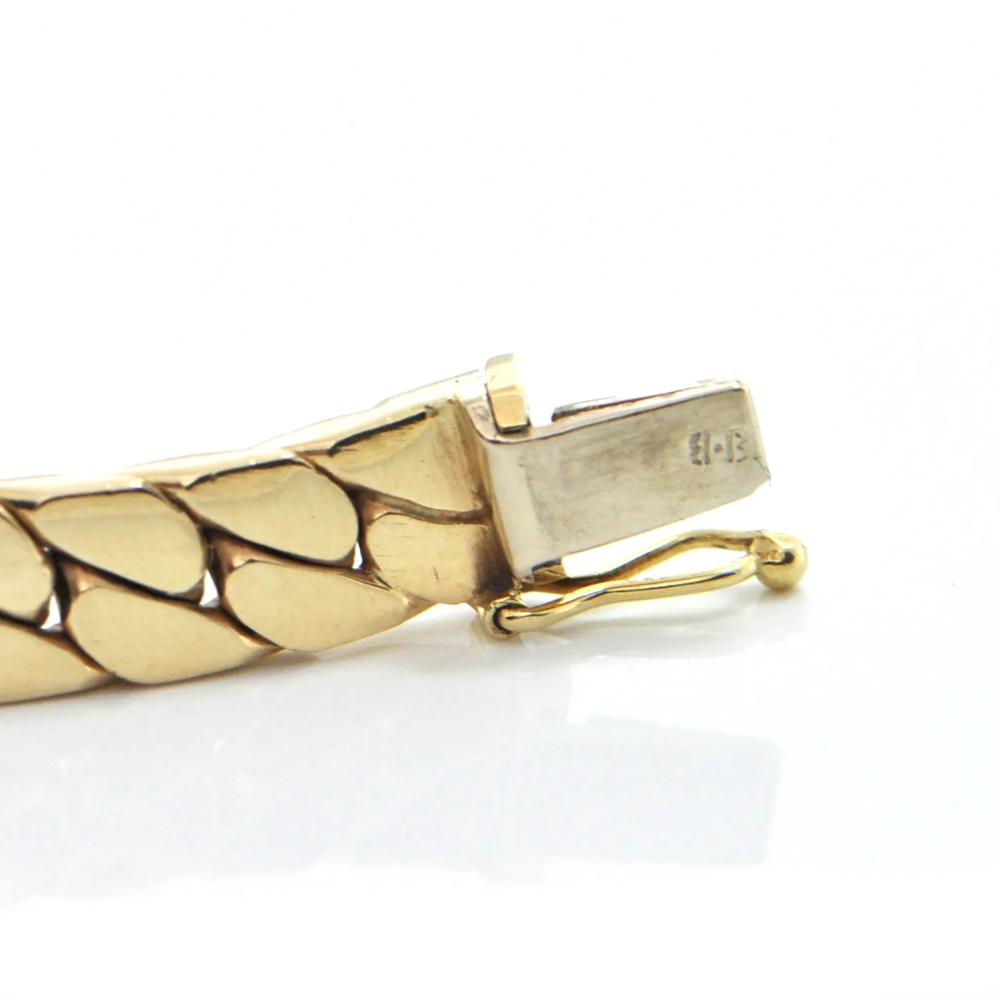 Birks 14K Yellow Gold Heavy Curb Link Collar Necklace