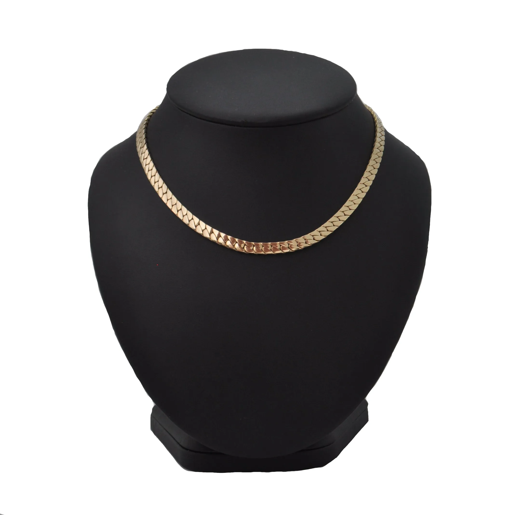Birks 14K Yellow Gold Heavy Curb Link Collar Necklace