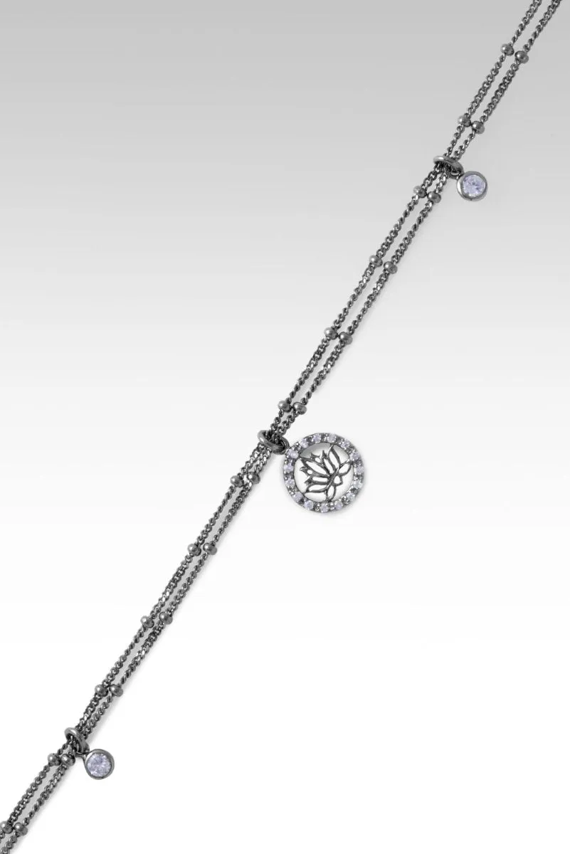 Black Rhodium Layers of Perseverance Bracelet? in White Zircon