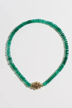 Bosfor Faceted Oval Bead Strand, Green Onyx