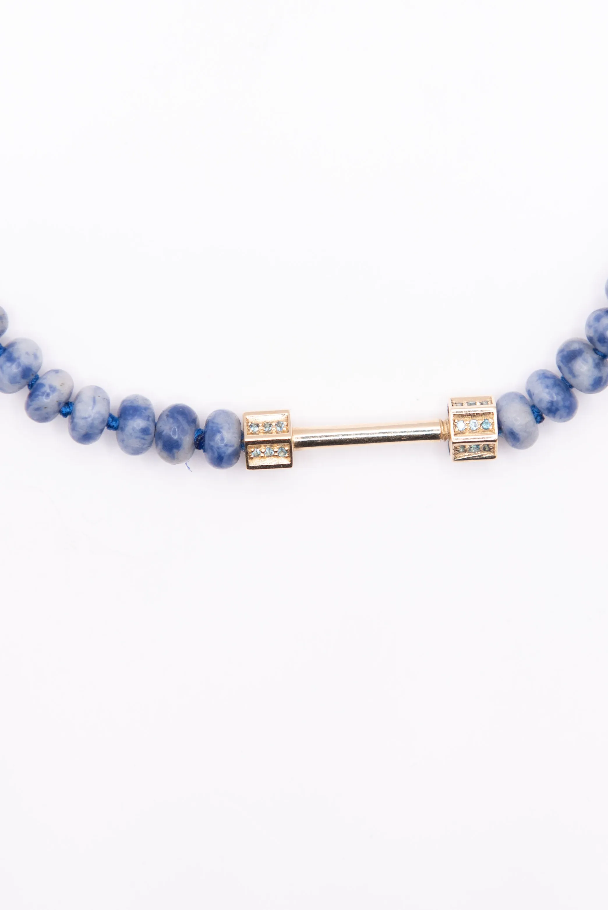 Bosfor Rondelle Bead Strand, Sapphire