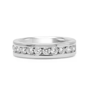 Brilliant Cut 1.50ct Full Diamond Channel Set Eternity Ring - Platinum