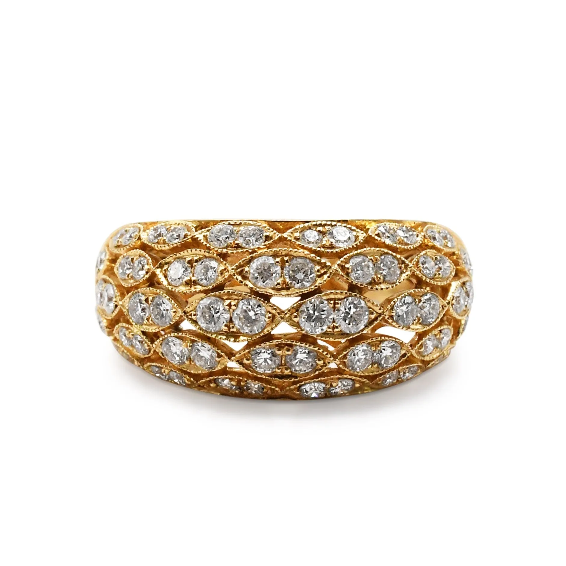 Brilliant Cut Diamond Dress Ring - 18ct Yellow Gold
