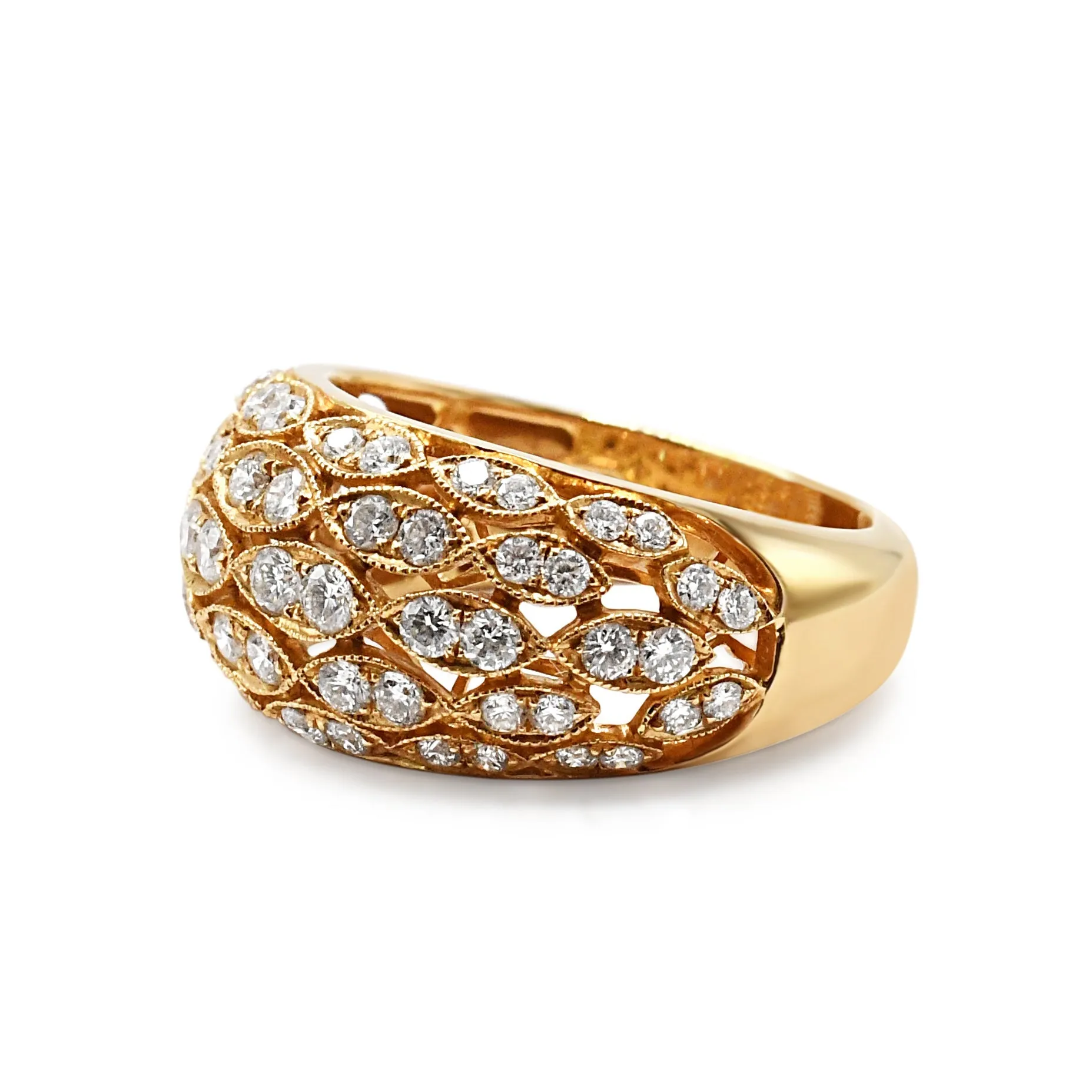 Brilliant Cut Diamond Dress Ring - 18ct Yellow Gold