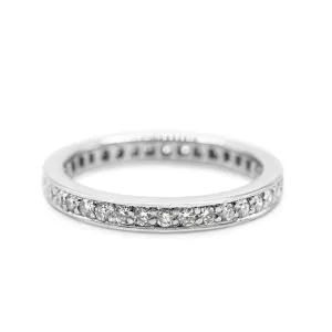 Brilliant Cut Diamond Full Eternity Ring - Platinum