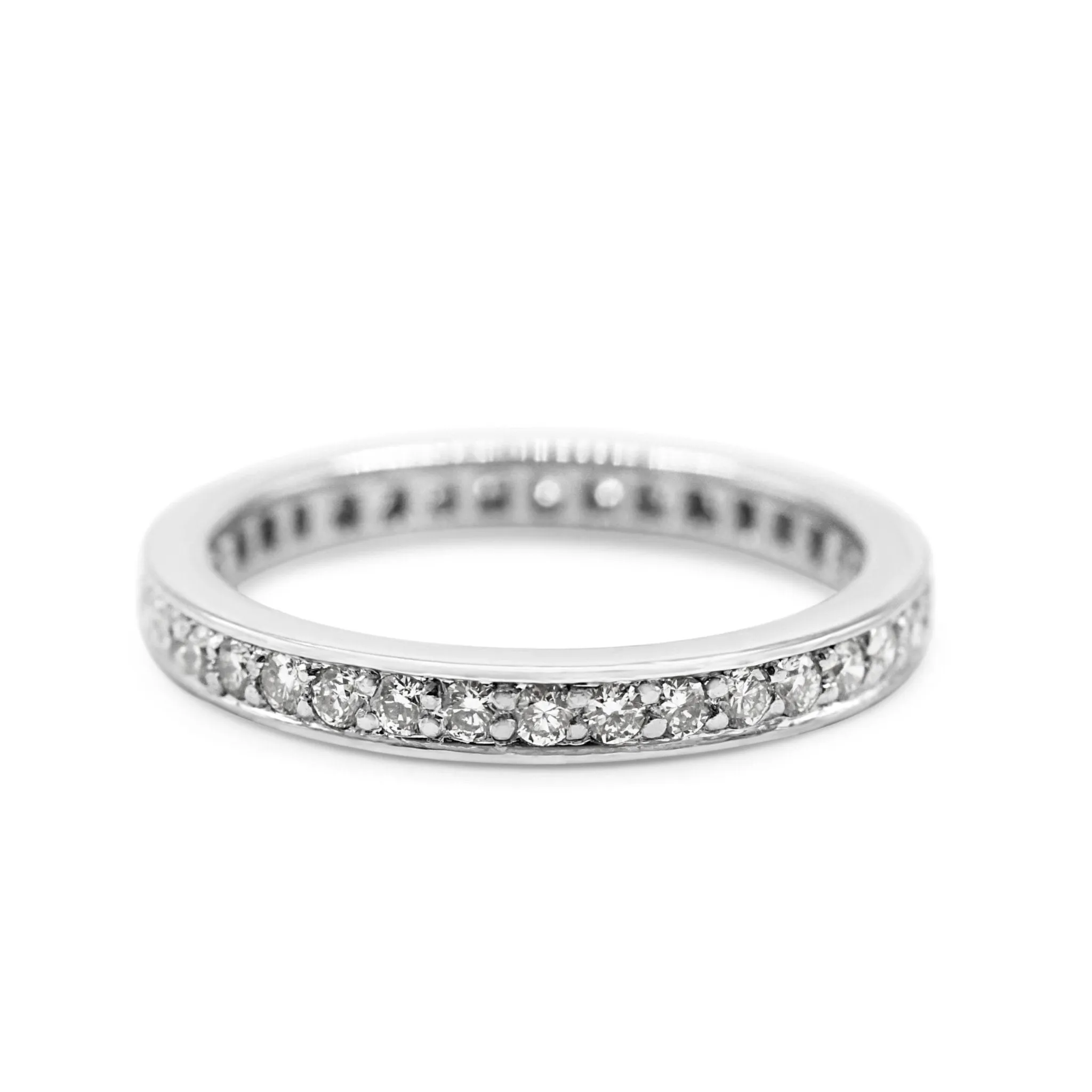 Brilliant Cut Diamond Full Eternity Ring - Platinum