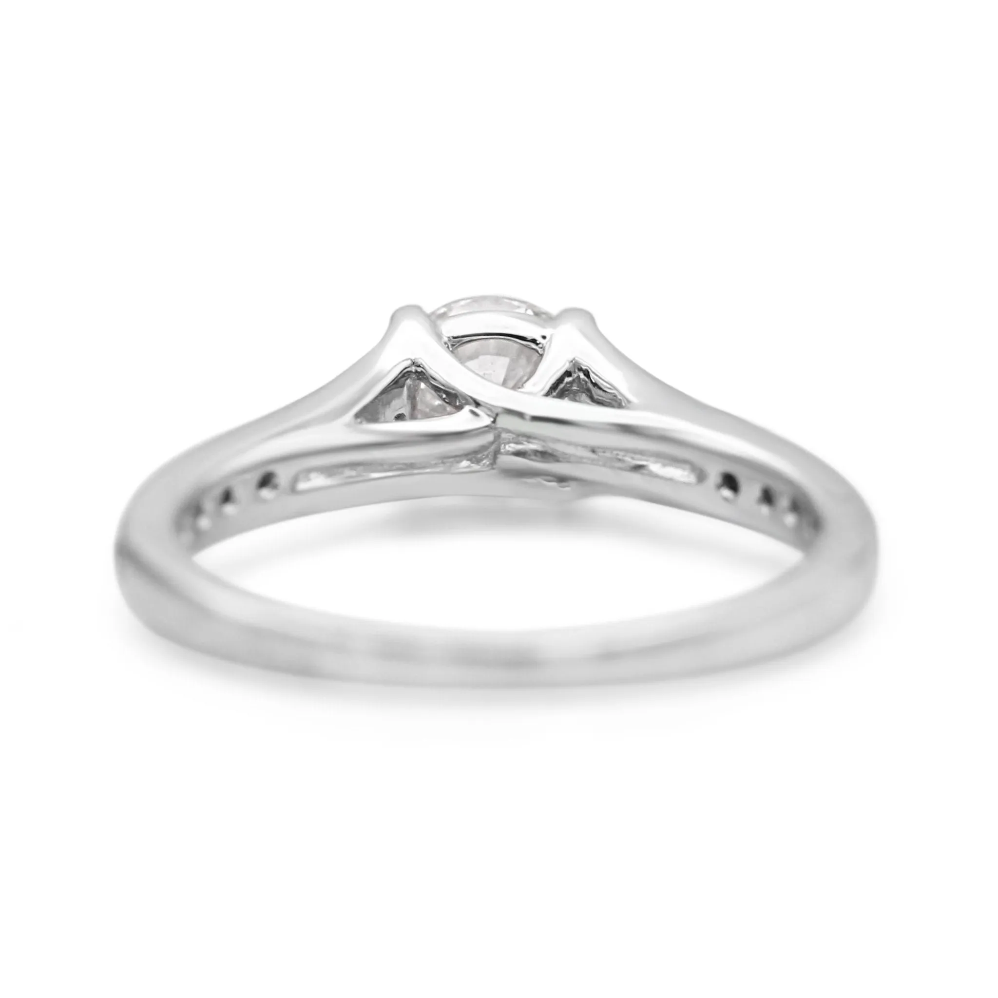 Brilliant Cut Solitaire Diamond Ring - 18ct White Gold