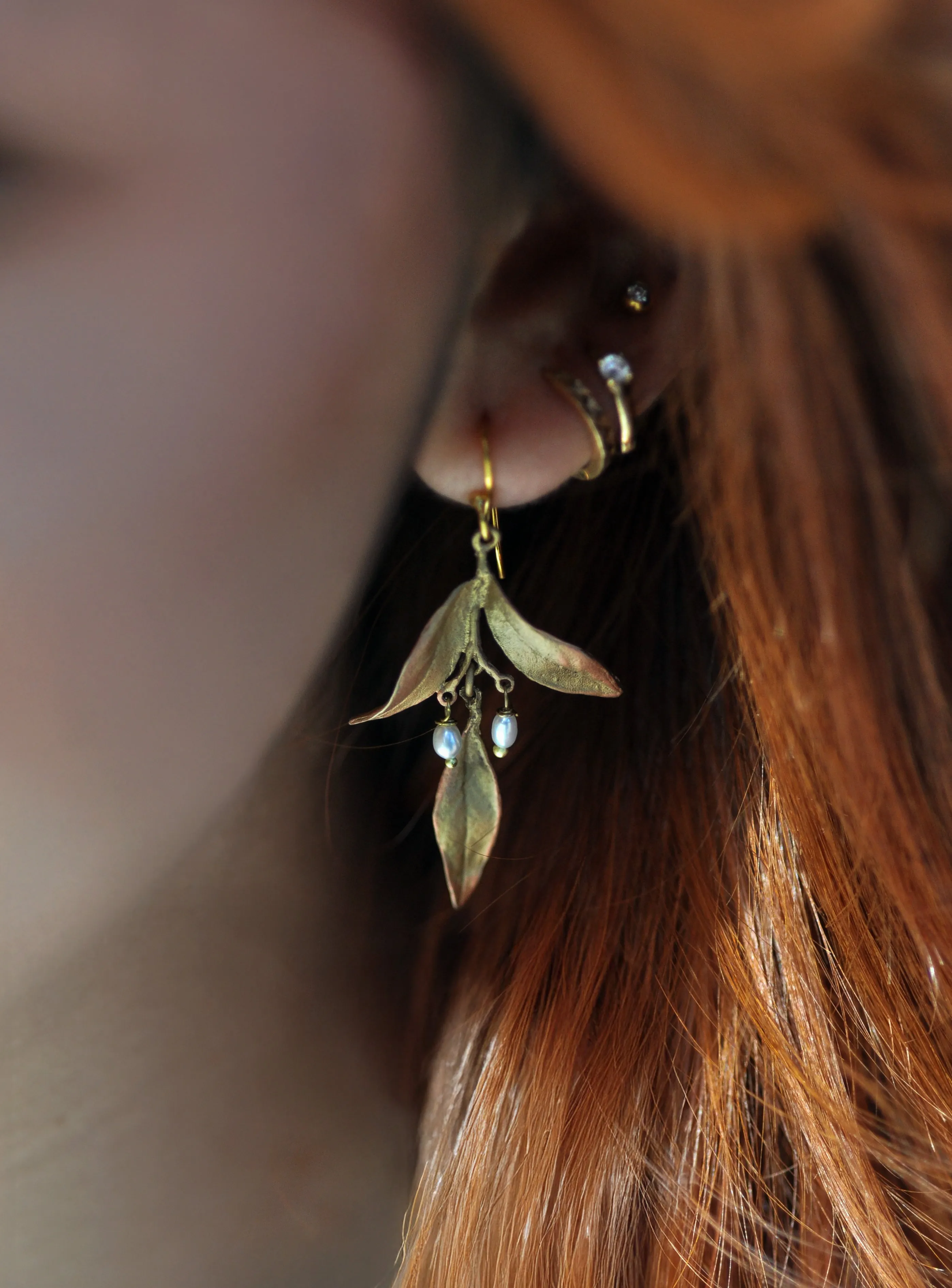 Bronze Tapestry Drop Earrings