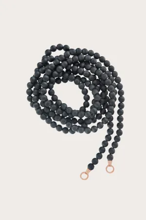 Buffed Hematite Strand, Yellow Gold Loops