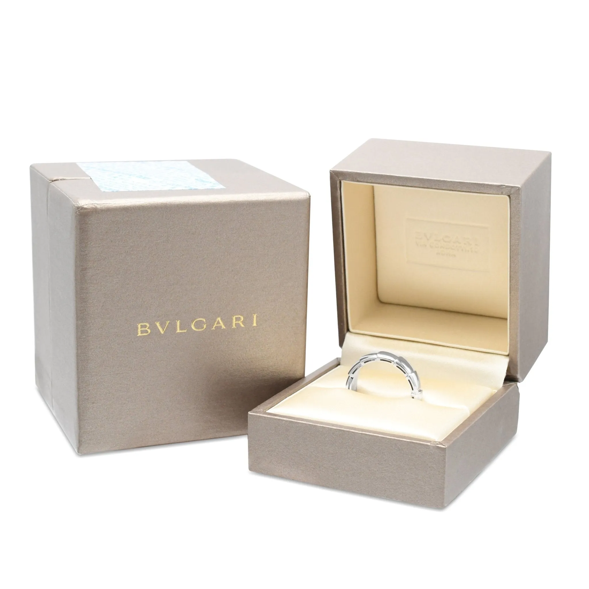 Bvlgari Serpenti Viper 5mm Ring Size 58 - 18ct White Gold
