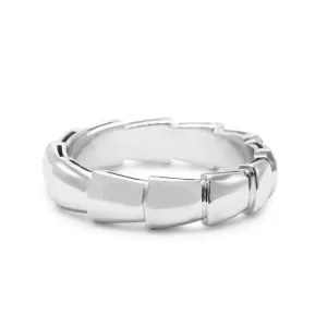 Bvlgari Serpenti Viper 5mm Ring Size 58 - 18ct White Gold