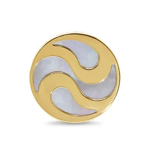 Bvlgari Spinning Optical Mother Of Pearl Set Ring