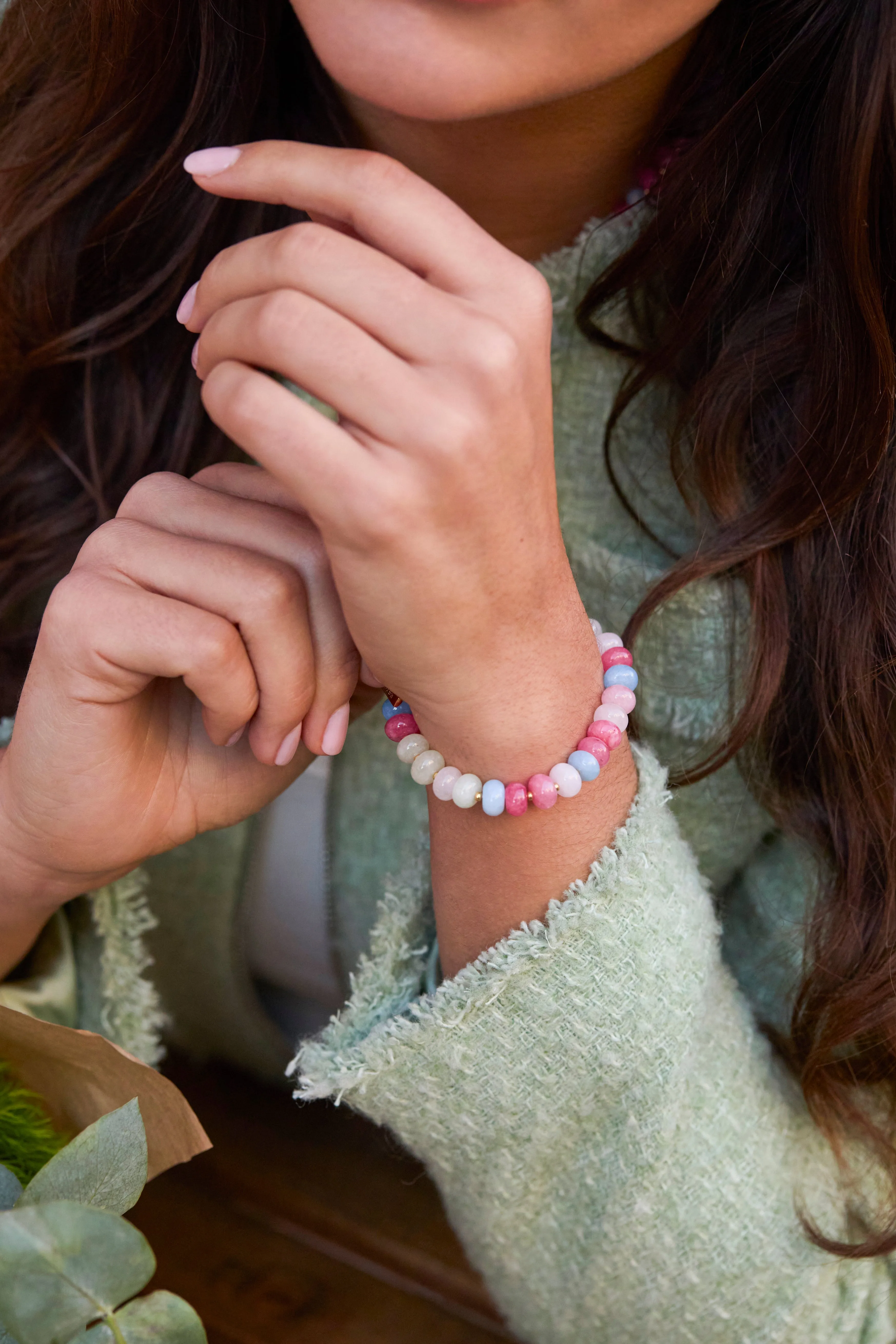 Candy Gemstone T-Bar Bracelet
