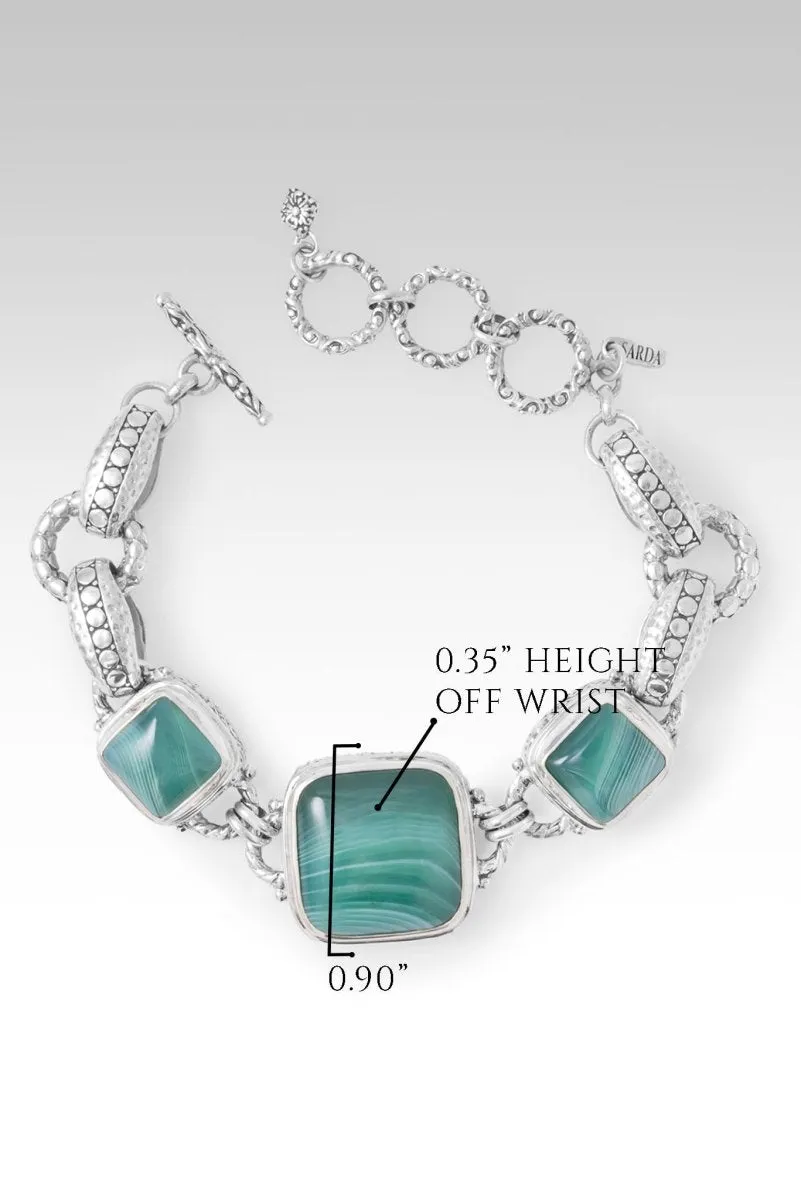 Care for my Heart Bracelet? in Green Banded Agate