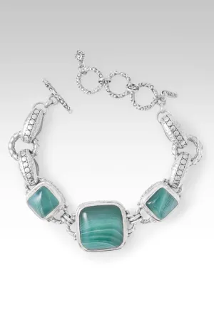Care for my Heart Bracelet? in Green Banded Agate